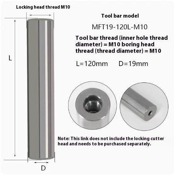 6034 MFT tungsten steel anti-vibration cutter shank lock tooth cutter shank high precision end milling cutter shank monolithic alloy interchangeable carbide head Shandong Denso Pricision Tools Co.,Ltd.